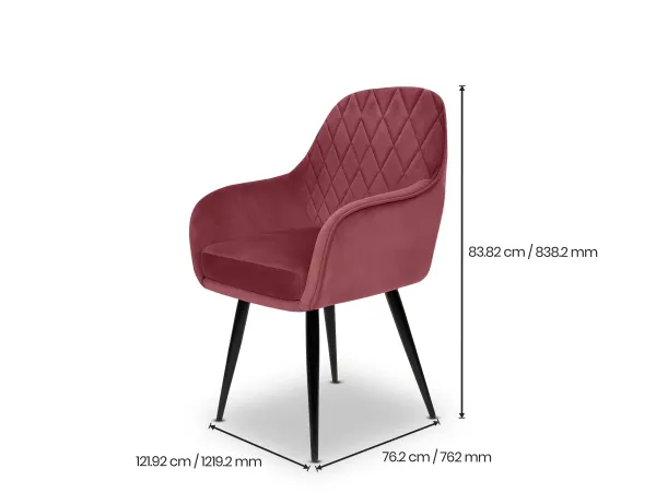 Orchid Solid Wood 4 seater Dining Table with Chair in Peach